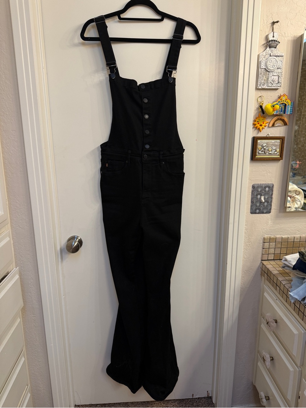 Judy Blue Black Women's Denim Overalls Jumpsuit. Large